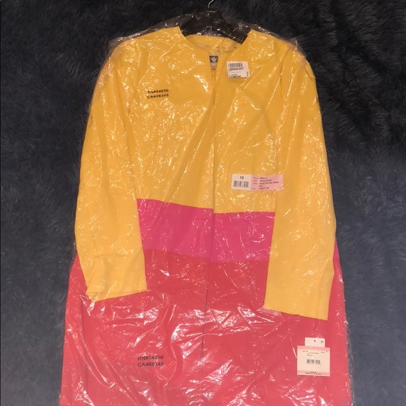 🆕 Anne Klein Colorblocked Car Coat Basic Coat - Picture 7 of 9